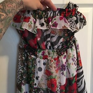 Beautiful strapless summer dress